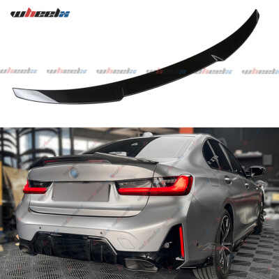 FOR 19-24 BMW G20 330i M340i M3 G80 GLOSS BLACK M4 STYLE HIGHKICK TRUNK SPOILER