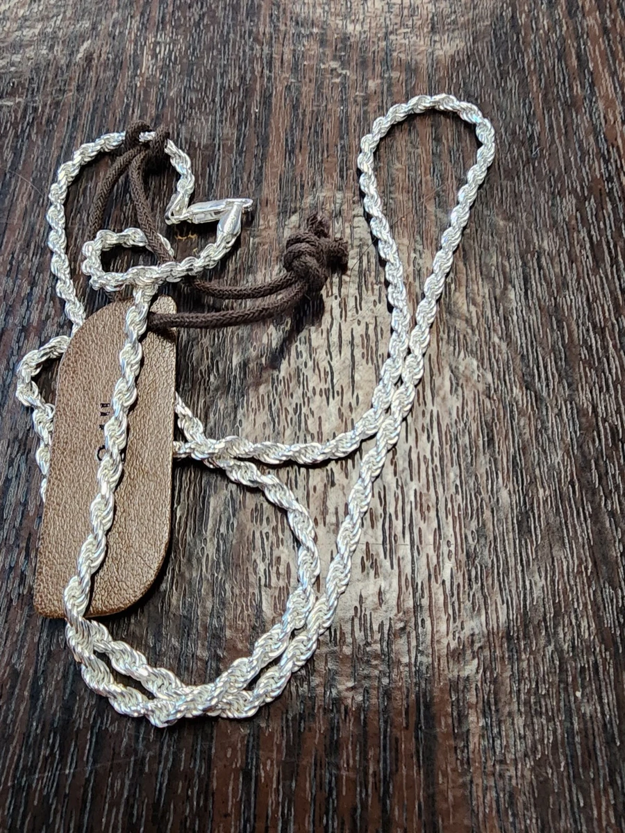 24 inch silver rope chain online
