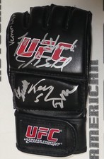 Frank & Ken Shamrock Jerry Bohlander +3 Signed UFC Glove BAS COA Lion's Den MMA
