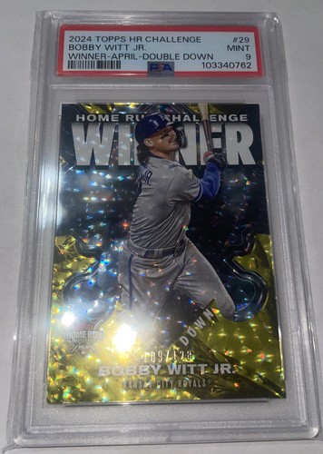 BOBBY WITT JR 2024 TOPPS HOME RUN CHALLENGE WINNER 29 #108/128 ROYALS PSA 9 MINT - Picture 2 of 3