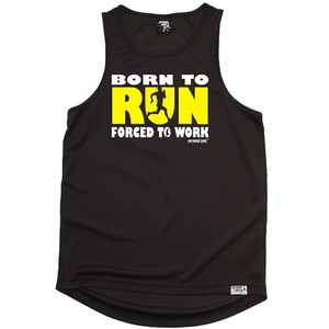 Running Vest Funny Womens Sports Performance Singlet Born To Run