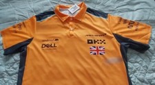 Image of F1 Mclaren Team Driver Lando Norris 4 Fan's Polo T Shirt 24 Edition NEW