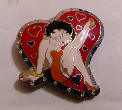 BETTY BOOP HEART SHAPED RHINESTONE BELT BUCKLE | eBay display picture 3