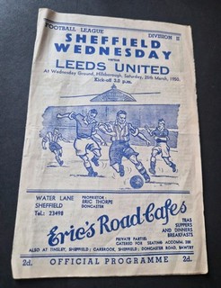 Sheffield Wednesday v Leeds United Football League Division ll 1949/50 (NNB) F/P