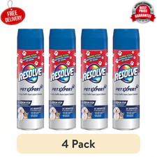 Resolve Pet High Traffic Carpet Foam Cleaner 22 oz Spray Odor Remover, 4 Pack