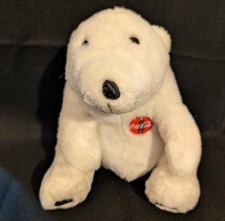 Collectible Coca Cola Bear 1995 12" Plush Stuffed Animal White Polar Vintage