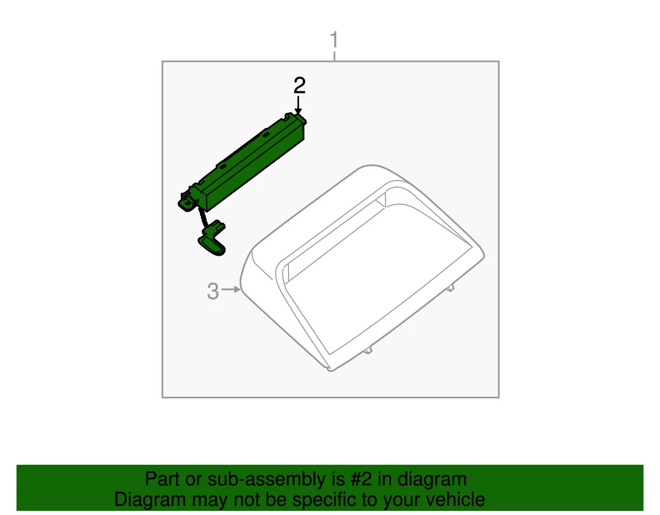 Luz de freno de montaje alto central genuina Nissan Altima cupé NUEVA OEM Foto 3 de 3
