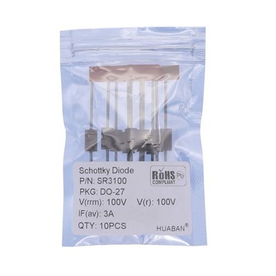 10PCS SR3100 (SB3100) Schottky Barrier Rectifier Diodes 3A 100V DO-201AD (DO-...