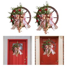 Collection de festival de couronnes de Noël pour porte d'entrée avec grande