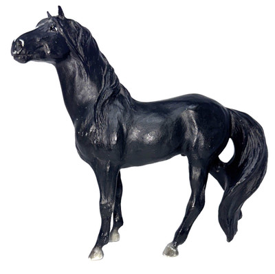 Vintage Breyer Molding Co. Reeves USA Horse -  Black - 7  Tall Collectible Toy