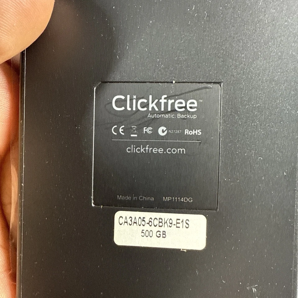 Clickfree Automatic Backup C6 For PC Computer Portable 500GB Storage Open Box - Image 3 of 3