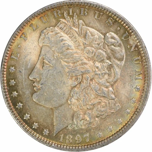 1897 Morgan Silver Dollar Choice BU Toned Uncertified #1030