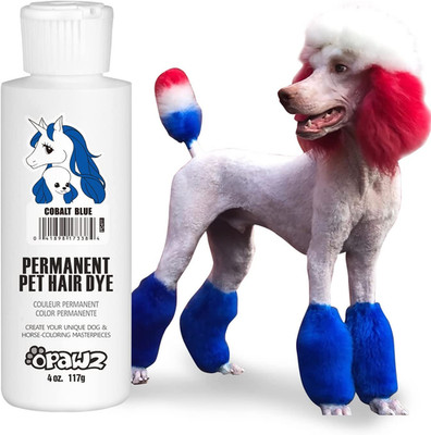 Dog Hair Dye Permanent Bright Cobalt Blue Pet Safe Long Lasting Grooming Color