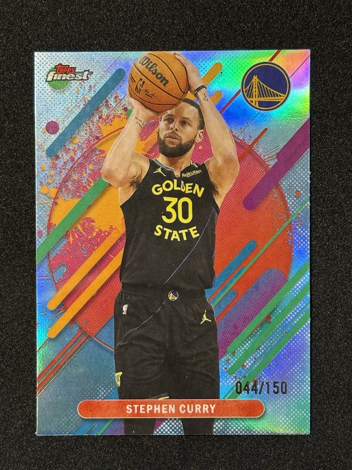 STEPHEN CURRY 2025-26 Topps Finest #274 Sky Blue Refractor 044/150 Rare