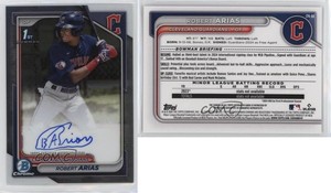 2024 Bowman Chrome Prospect Auto Robert Arias #CPA-RA Auto