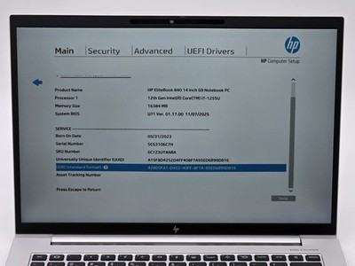 HP EliteBook 840 G9 14 Core i7-1255U 16GB 512GB SSD Windows 11 Grade D