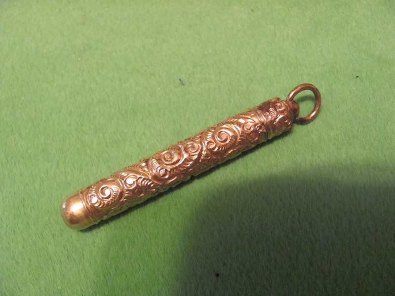 Antique E.P. Co. Victorian Gold Filled Retracting Mechanical Pencil Pendant