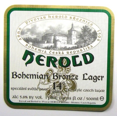 Beer Labels From Around the World - CZECH REPUBLIC (Herold Bohemiam Bronze)