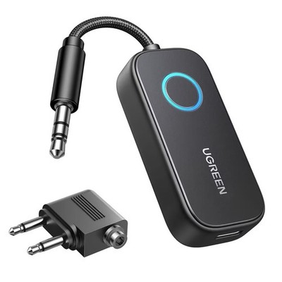 UGREEN Bluetooth 5.2 Sender Empfänger Flugzeug Combo, 2-in-1 Wireless Aux Bl