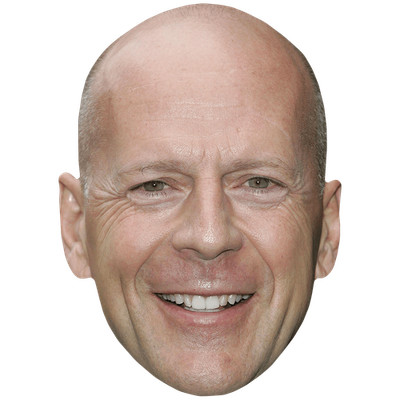 Bruce Willis (Laugh) Celebrity Mask, Flat Card Face, Fancy Dress Mask