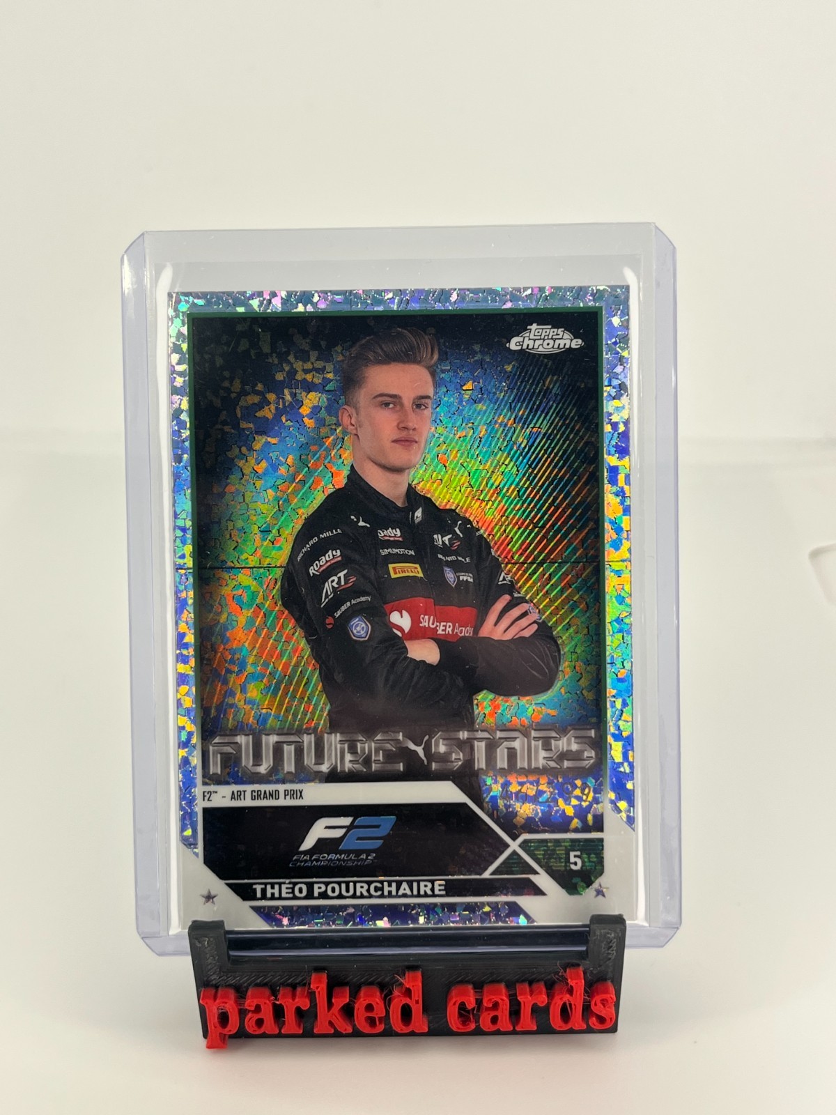 2023 Topps Chrome F1 Théo Pourchaire Future Stars Mini Diamond /299 #78