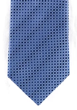 Pelo Necktie Tie 100% Silk Textured Geometric Squares Blue Tone on Tone XL 61x3
