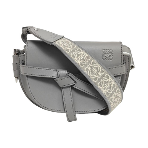 LOEWE Gate Mini bags Leather Grey Free Shipping | Duties Paid
