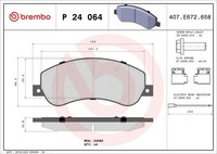 Bremsbelagsatz Scheibenbremse Prime Brembo P 24 064 FüR Ford Transit Tourneo Bus
