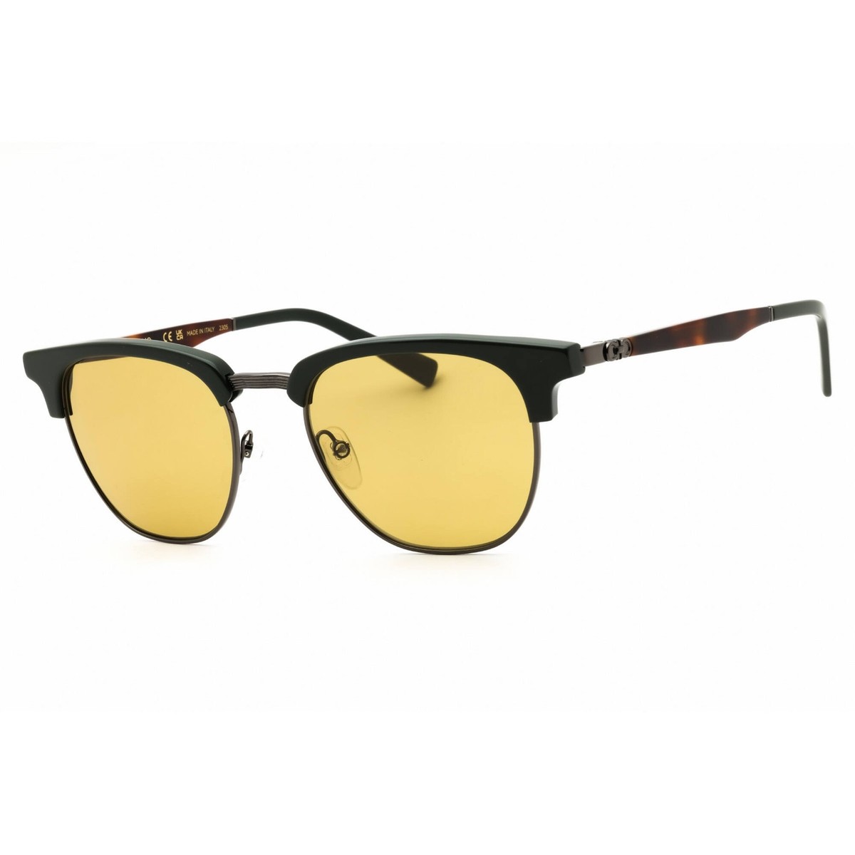 Salvatore Ferragamo SF307S Sunglasses Black Metal Oval Salvatore Ferragamo Sf307s Men Black Squared Sunglasses  main image 3