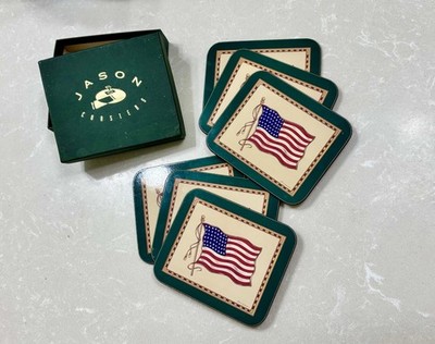 Jason Coasters Vintage American Flag 6 Coasters