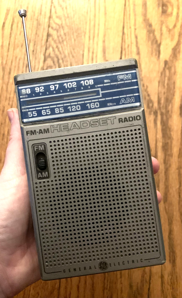 Vintage AM/FM - General Electric HEADSET Radio - WORKS! | eBay