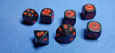 Warhammer Blood Bowl Red Dice black / red