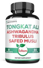 Satoomi Tongkat Al Root Extract 9 Ingredients Ashwagandha Tribulus 60 Capsules