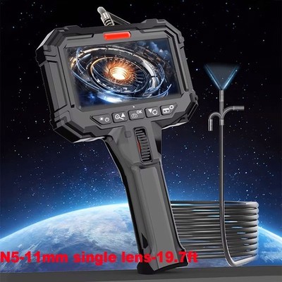 19.7 ft 2-Way Articulating 360° 8X Zoom Borescope Industrial Endoscope Camera