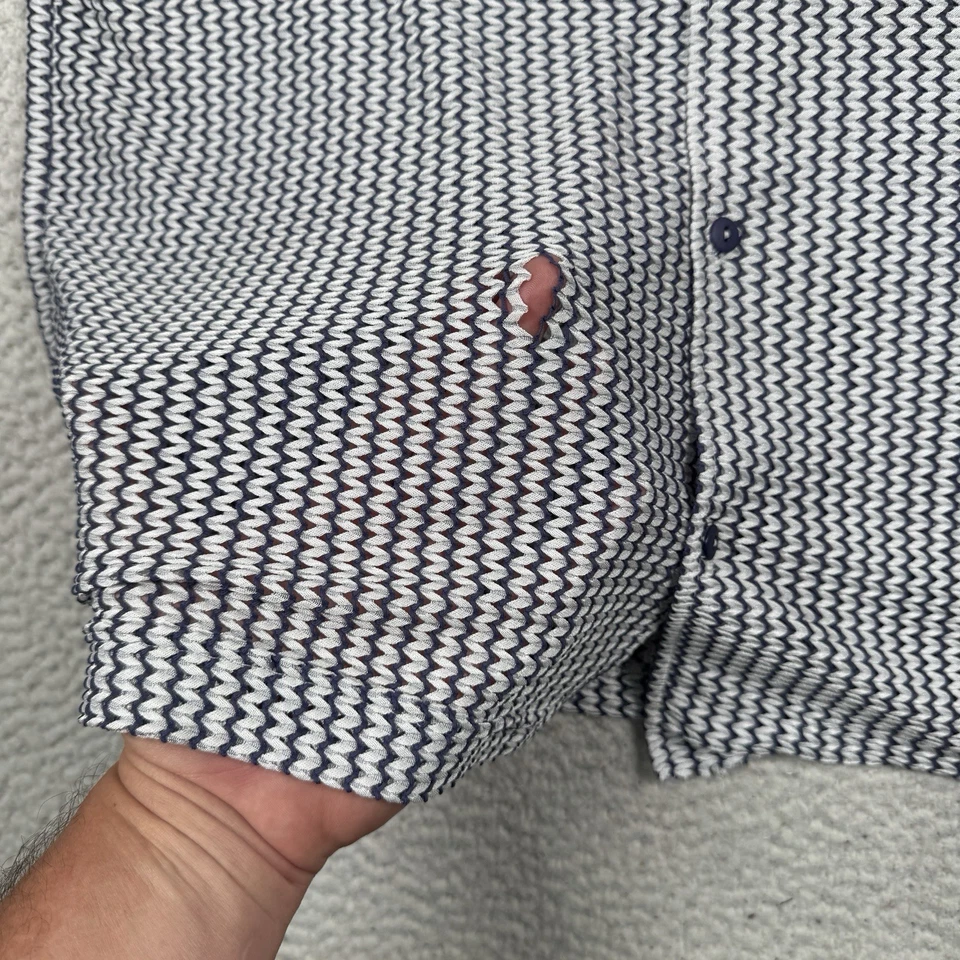 Camisa masculina POP ICON grande malha clube festa rave techno discoteca EUA VINTAGE *Leia - Imagem 3 de 4