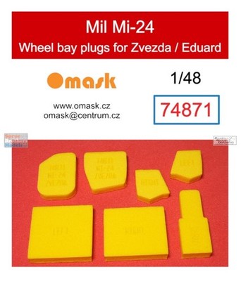 OMK74871 1:48 Omask Wheel Bay Plugs - Mi-24 Hind (EDU/ZVE kit)