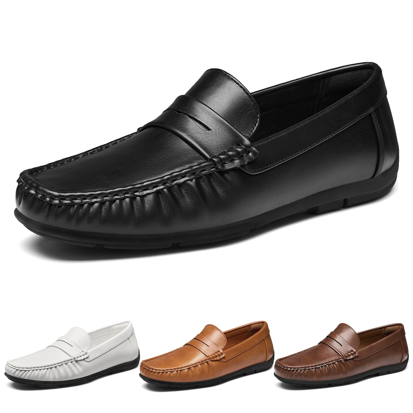 HEEZ Men's Penny Loafers Slip On Casual Dress Shoes Non-Slip Boat Driving Shoes
Opens in a new windo