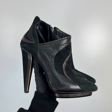 Stivaletti Roberto Cavalli in pelle scamosciata neri da donna taglia 38