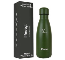 Lifestyl Stainless Steel Water Bottle Vacuum Insulated Flask BPA Free Leakproof