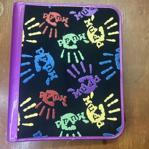 Vintage Y2K MUDD Puffy 3 Ring Binder Lisa Frank Style Glitter