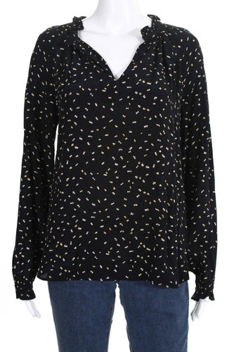 Charli Womens Arrow Gwen Print Long Sleeve Blouse Blue Size 4 11114690