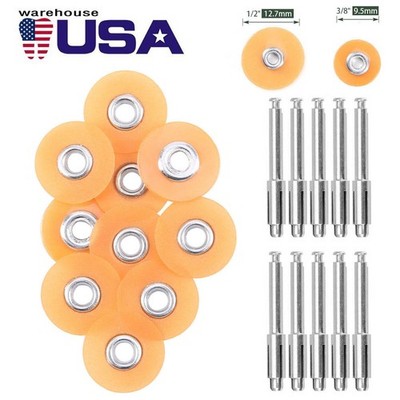 Dental SOFLEX Fine Composite Finishing Polishing Discs 9.5/12.7mm/ 10pcs Mandrel