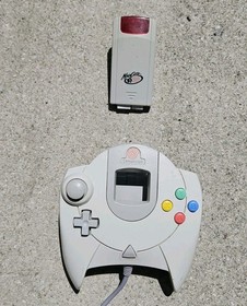  Sega Dreamcast Controller HKT-7700 White with Rumble Pack