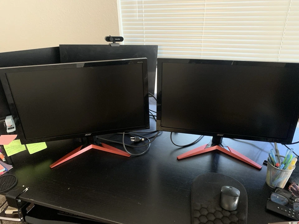 Acer Monitor 23.6" with red Stand. Excellent Shape! Original Price was $329.00. - Image 2 of 4