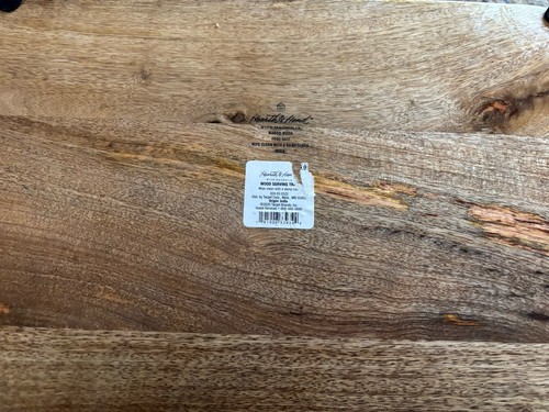 Hearth & Hand With Magnolia Mango Wood Serving Tray Rectangle 17 x 12 VGC - Picture 2 of 3