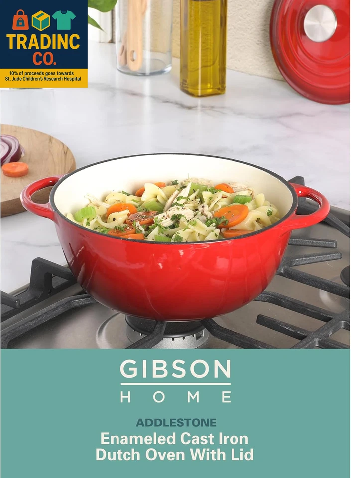 Addlestone 2.65 Quart round Enamel Cast Iron Dutch Oven Pot with Lid & Dual Hand - Image 2 of 4