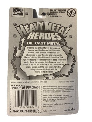 1997 Toybiz Heavy Metal Heroes Die-Cast Metal Figure - Wolverine