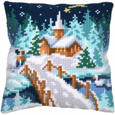Vervaco® Winter Landscape Pillow Cover Needlepoint Kit