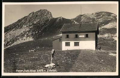 Tuxer Pass House in the Zillertal with Corridor Cross, Postcard 