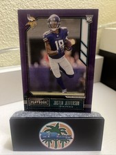 2020 Panini Playbook #114 Justin Jefferson RC ROOKIE CARD MINNESOTA VIKINGS. rookie card picture